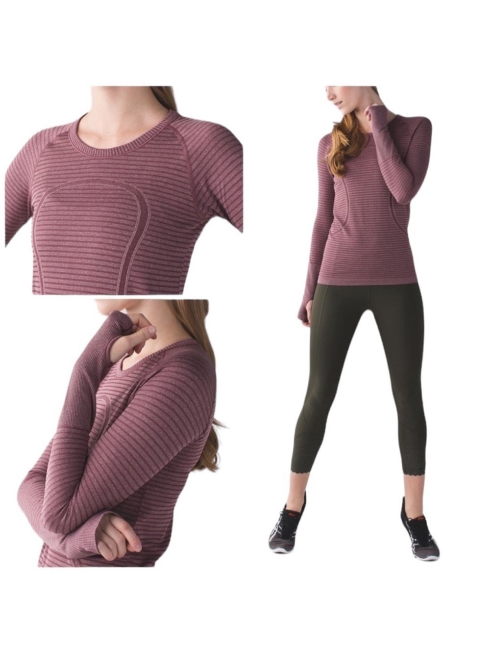 Lululemon Swiftly Tech Long Sleeve Crew Sz 10 In Heathered